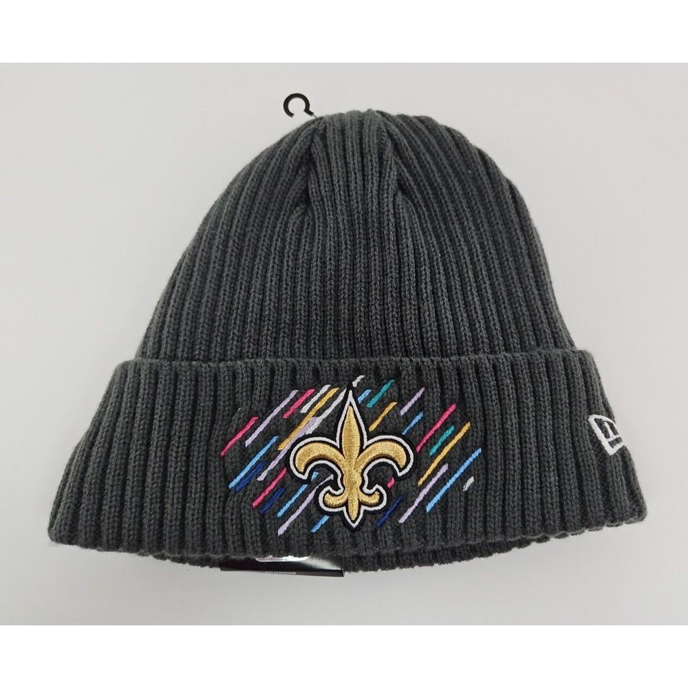 New Era NFL Crucial Catch New‎ Orleans Saints Knit Beanie Hat Gray OSFM